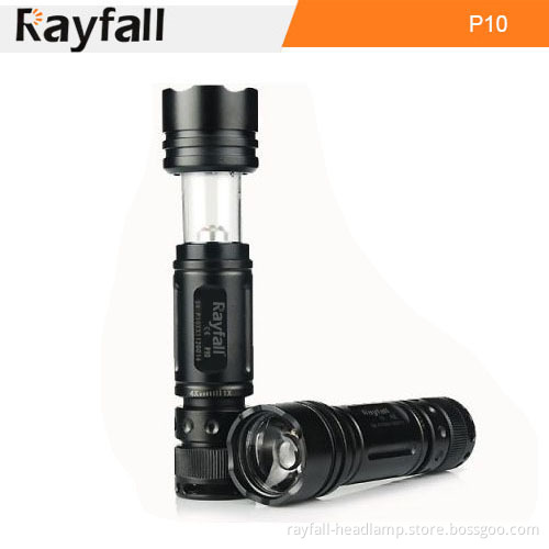 Retractable Aluminum Flashlight for Camping Lighting (P10)